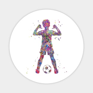 Boy Soccer Player Magnet